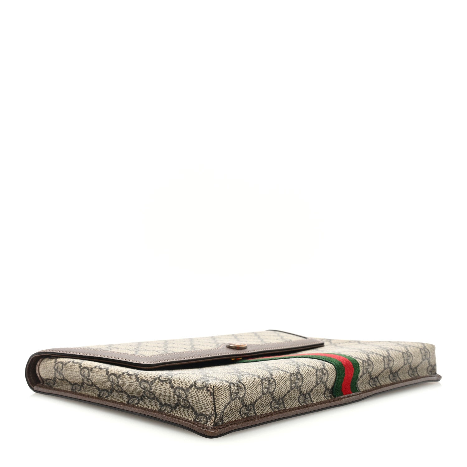 Gucci GG Supreme Monogram Web Ophidia Clutch Beige New Acero 4 of 6