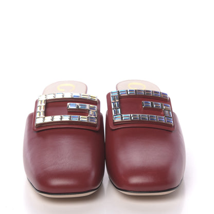 Gucci Malaga Kid Crystal Square G Madelyn Mules 37 Romantic Cerise 2 of 10