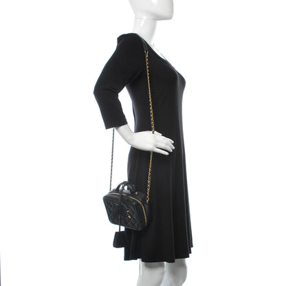 Chanel Caviar Quilted Small CC Filigree Vanity Case Black 2 of 10