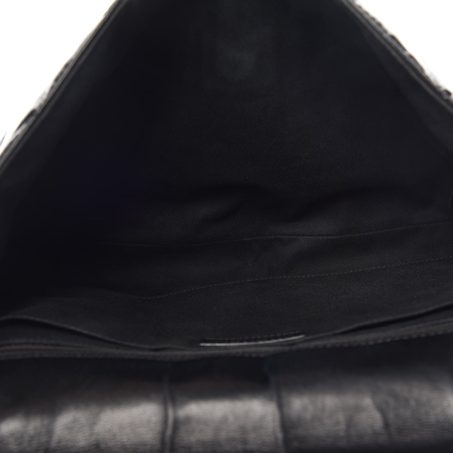 Vinyl Quilted In the Business Flap Bag Black