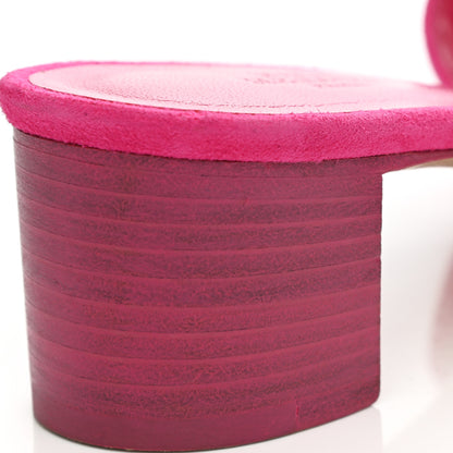 Hermes Suede Goatskin Oasis Sandals 37.5 Rose Fuchsia 11 of 12