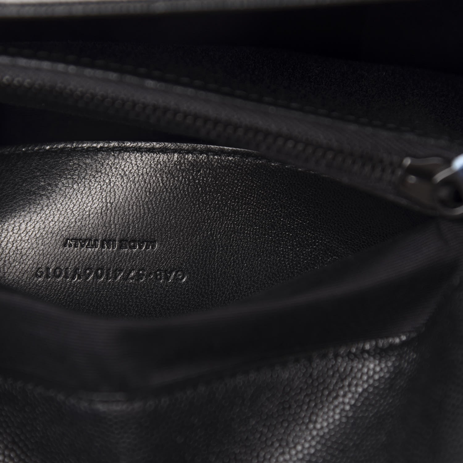 Saint Laurent Grain De Poudre Medium West Hollywood Monogram Fold-Over Black 9 of 10