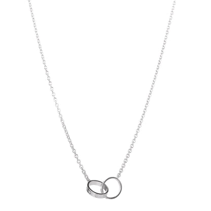Cartier 18K White Gold Interlocking LOVE Necklace 1 of 6