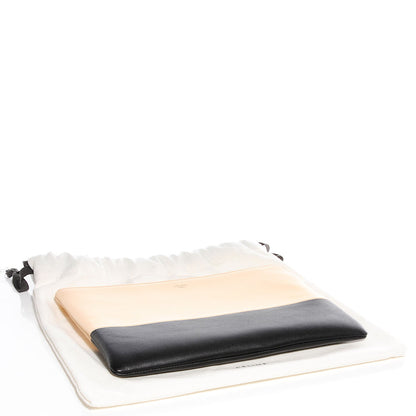 Celine Smooth Lambskin Bi-Color Solo Clutch Pouch Black 5 of 9
