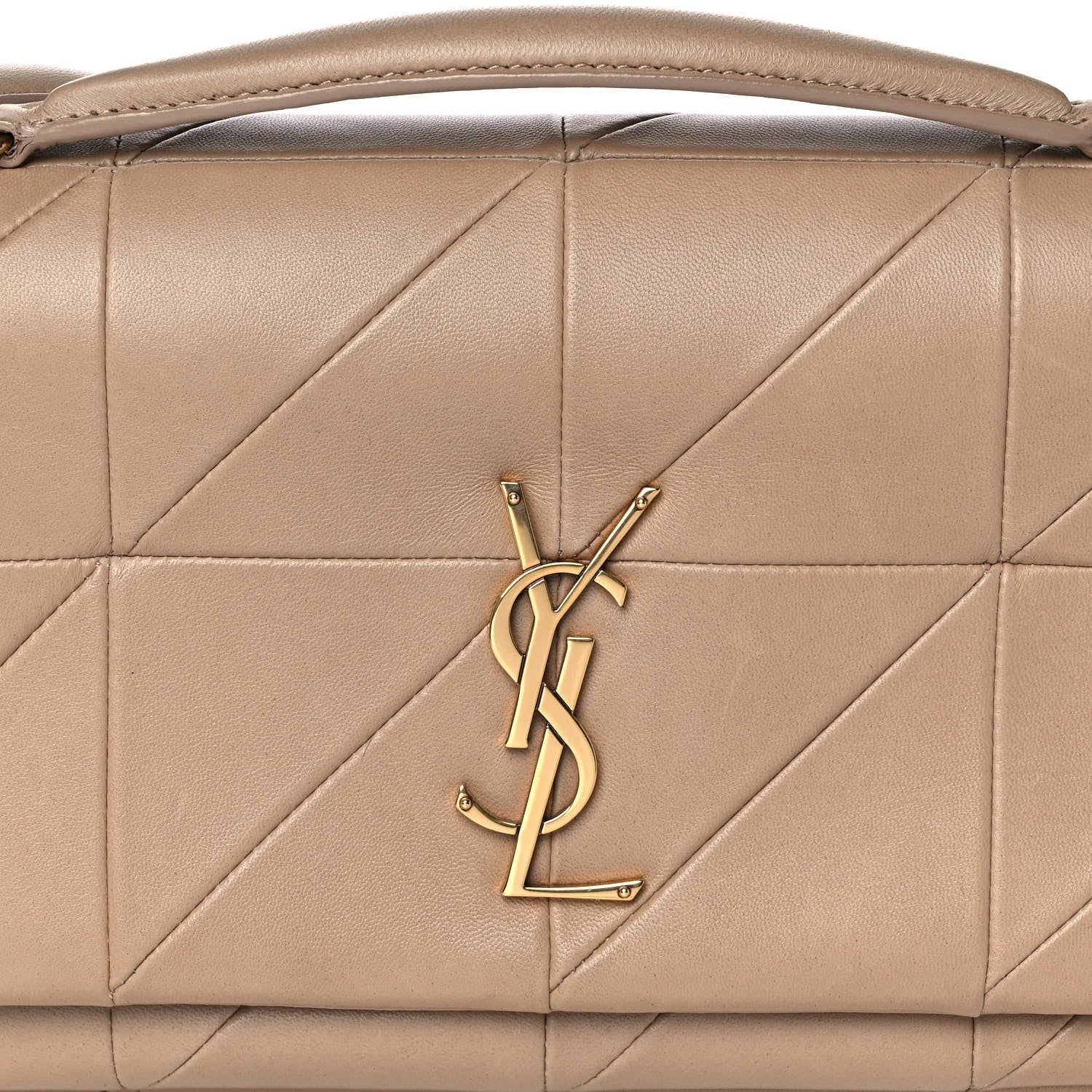 Saint Laurent Lambskin Patchwork Monogram Medium Jamie Beige 8 of 10