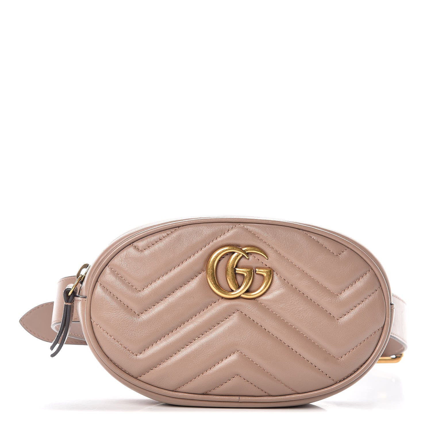 Gucci Calfskin Matelasse GG Marmont Belt Bag 75 30 Porcelain Rose 1 of 10