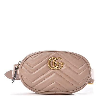 Gucci Calfskin Matelasse GG Marmont Belt Bag 75 30 Porcelain Rose 1 of 10