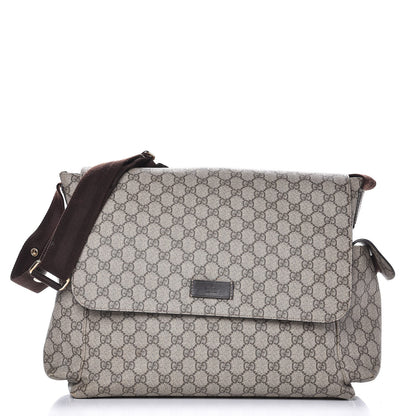 Gucci GG Plus Monogram Messenger Diaper Bag Dark Brown 1 of 13