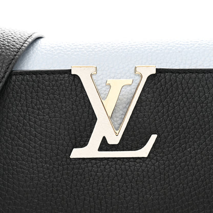 Louis Vuitton Taurillon Capucines MM Black Blue White 8 of 11