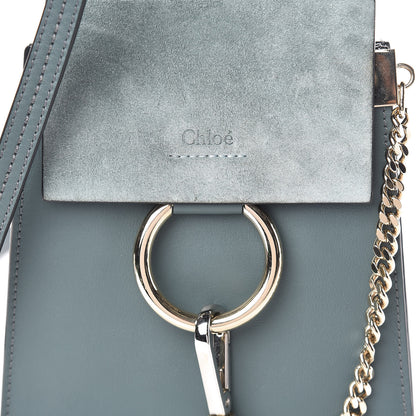 Chloe Suede Calfskin Mini Faye Bracelet Bag Cloudy Blue 12 of 12