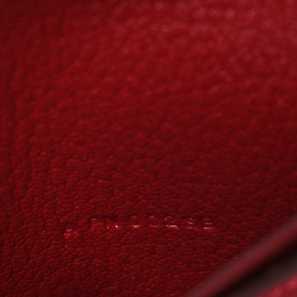 Hermes Ostrich Azap Vertical Wallet Rouge Vif 8 of 10
