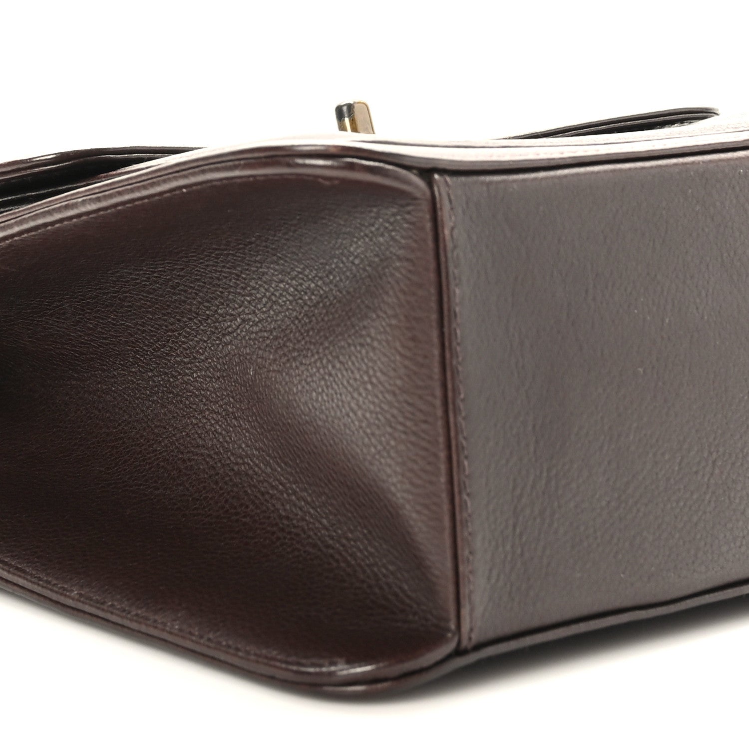 Chanel Calfskin Flap Shoulder Bag Brown 9 of 10