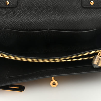 Hermes Epsom Kelly Wallet To Go Black 5 of 8