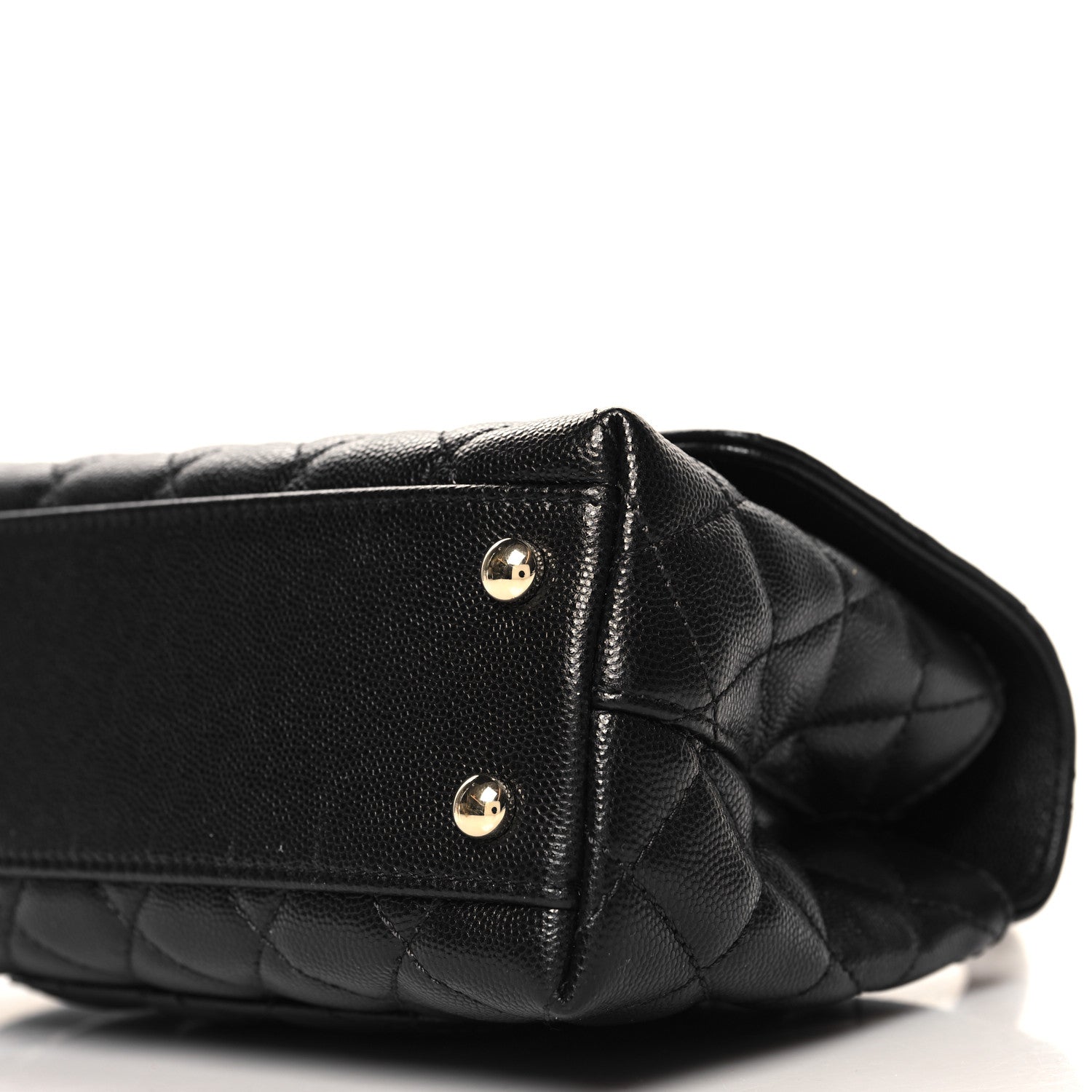Chanel Caviar Lizard Embossed Quilted Mini Coco Handle Flap Black 10 of 10