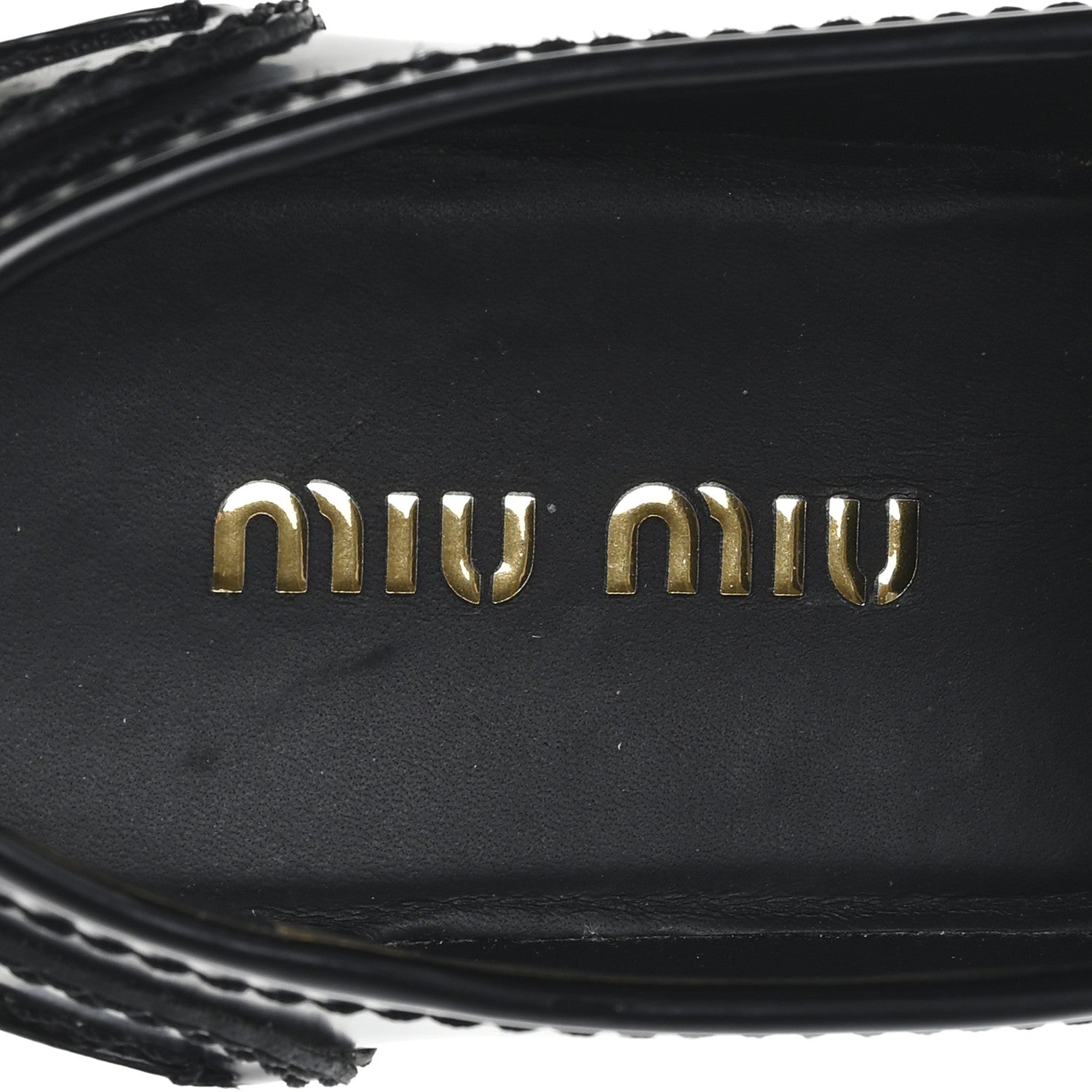 Miu Miu Spazzolato Penny Loafer 39 Black White 8 of 9