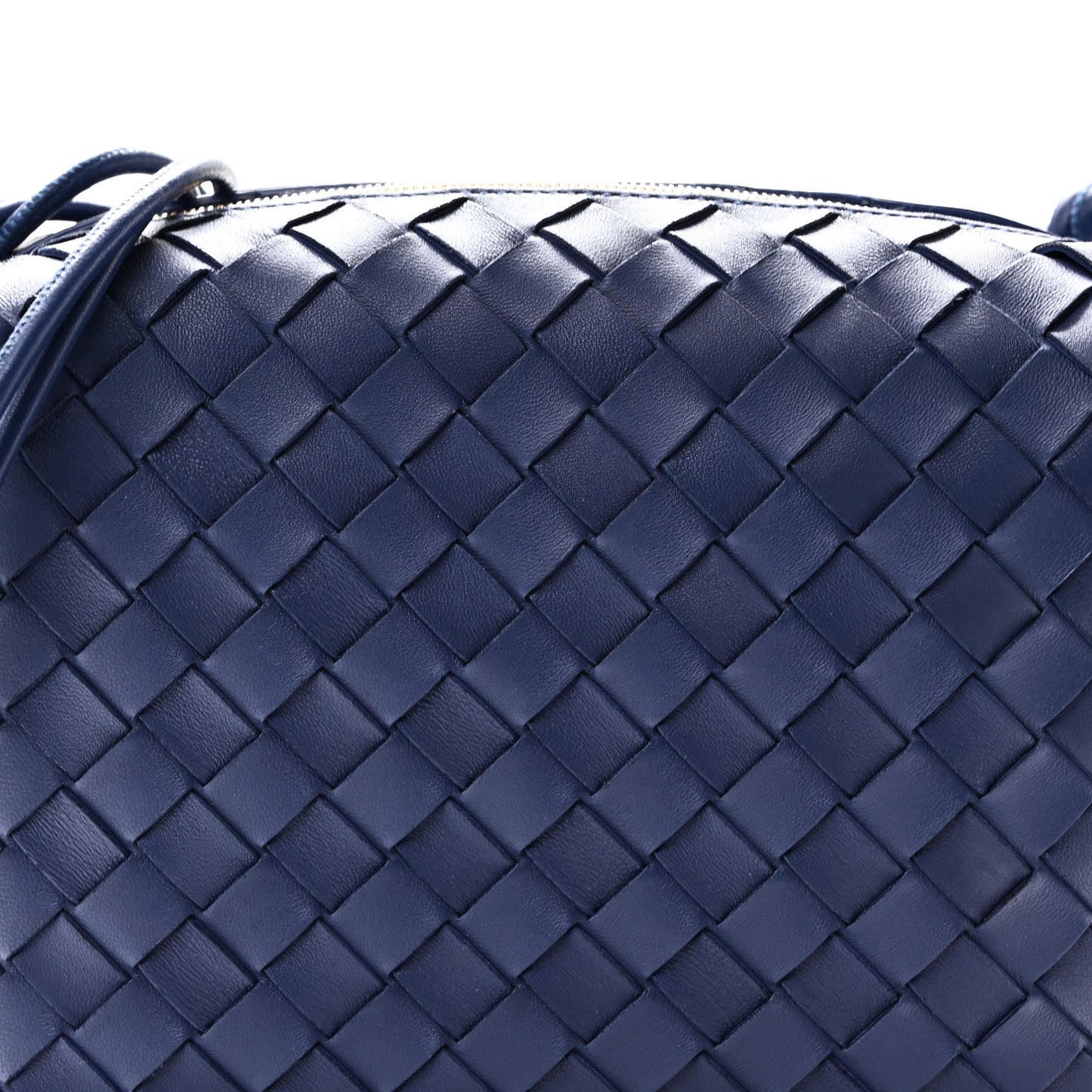 Nappa Intrecciato Small Loop Camera Bag Deep Pacific