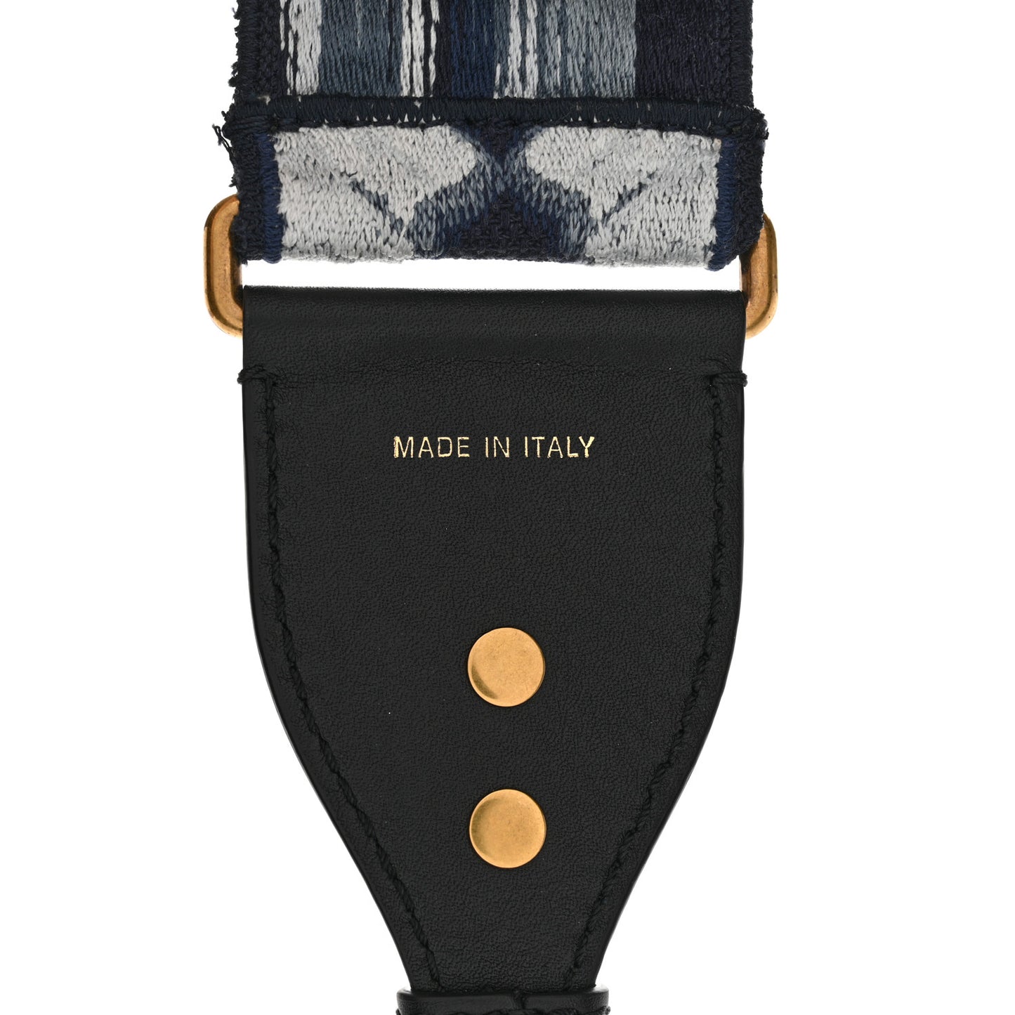 Canvas Embroidered Studded Tie Dye Shoulder Strap Blue