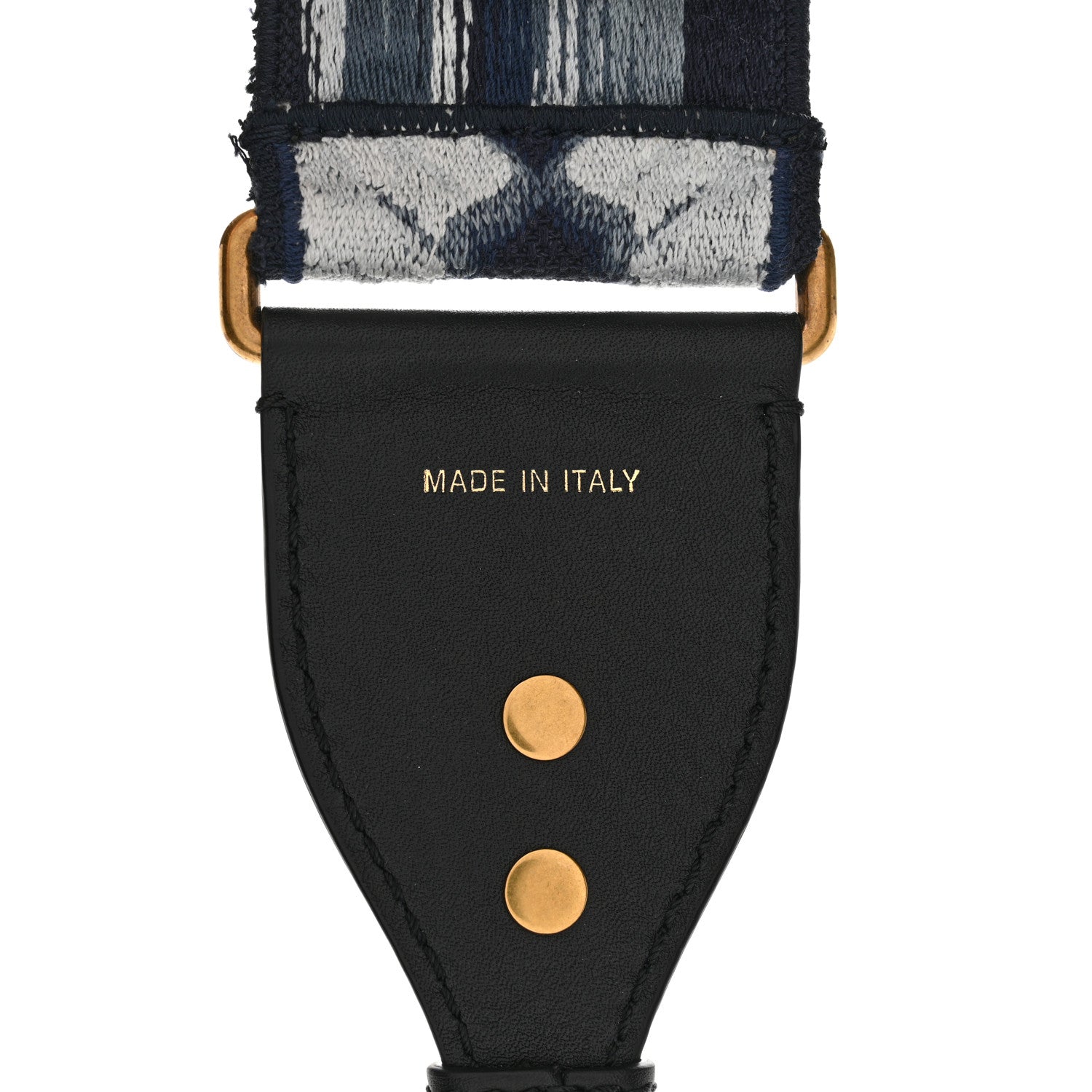 Christian Dior Canvas Embroidered Studded Tie Dye Shoulder Strap Blue 3 of 8