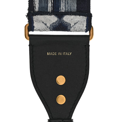 Christian Dior Canvas Embroidered Studded Tie Dye Shoulder Strap Blue 3 of 8