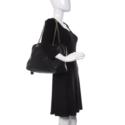 Gucci Pebbled Calfskin Medium Soho Bowler Black 2 of 19