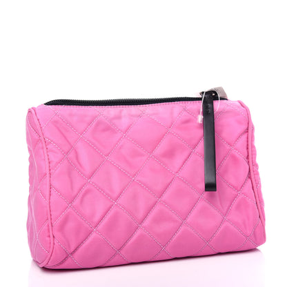 Prada Tessuto Nylon Quilted Necessaire Pouch Begonia 3 of 6