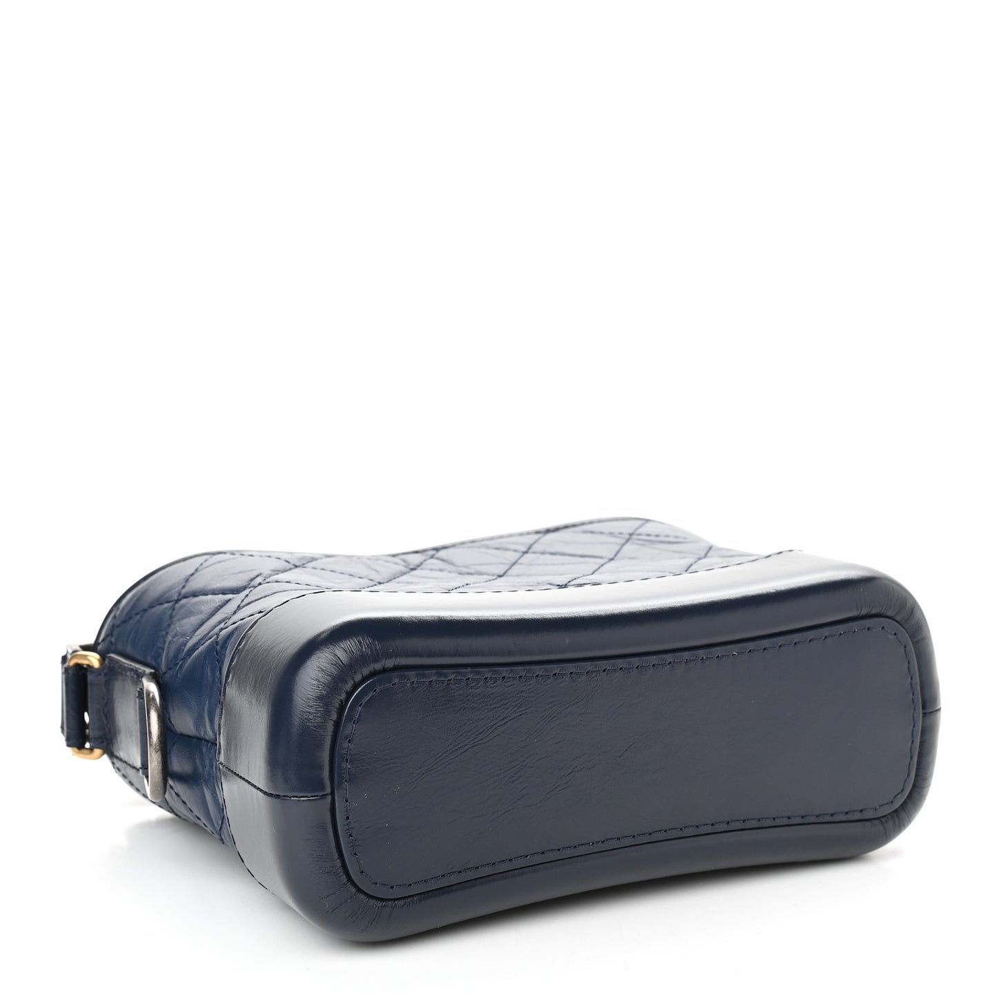 Aged Calfskin Quilted Small Gabrielle Hobo Navy Black