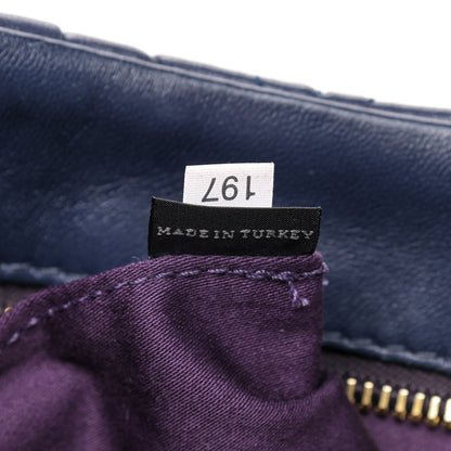 Miu Miu Nappa Matelasse Top Handle Satchel Navy Blue 7 of 12