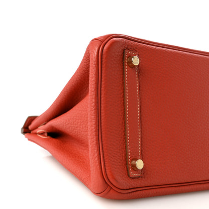 Hermes Taurillon Clemence Birkin 30 Sanguine 9 of 12