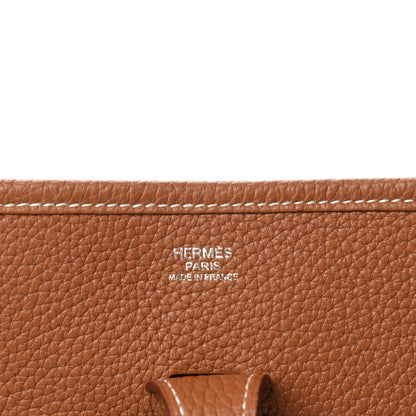 Hermes Taurillon Clemence Evelyne III PM Gold 8 of 10