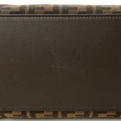 Fendi Fabric Jacquard Vitello Grance FF 1974 Large Fendi Origami Tobacco Moro Ebano 10 of 12