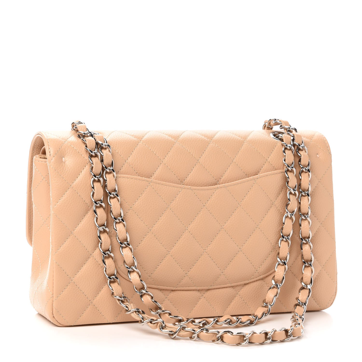 Chanel Caviar Quilted Medium Double Flap Beige Clair 3 of 11