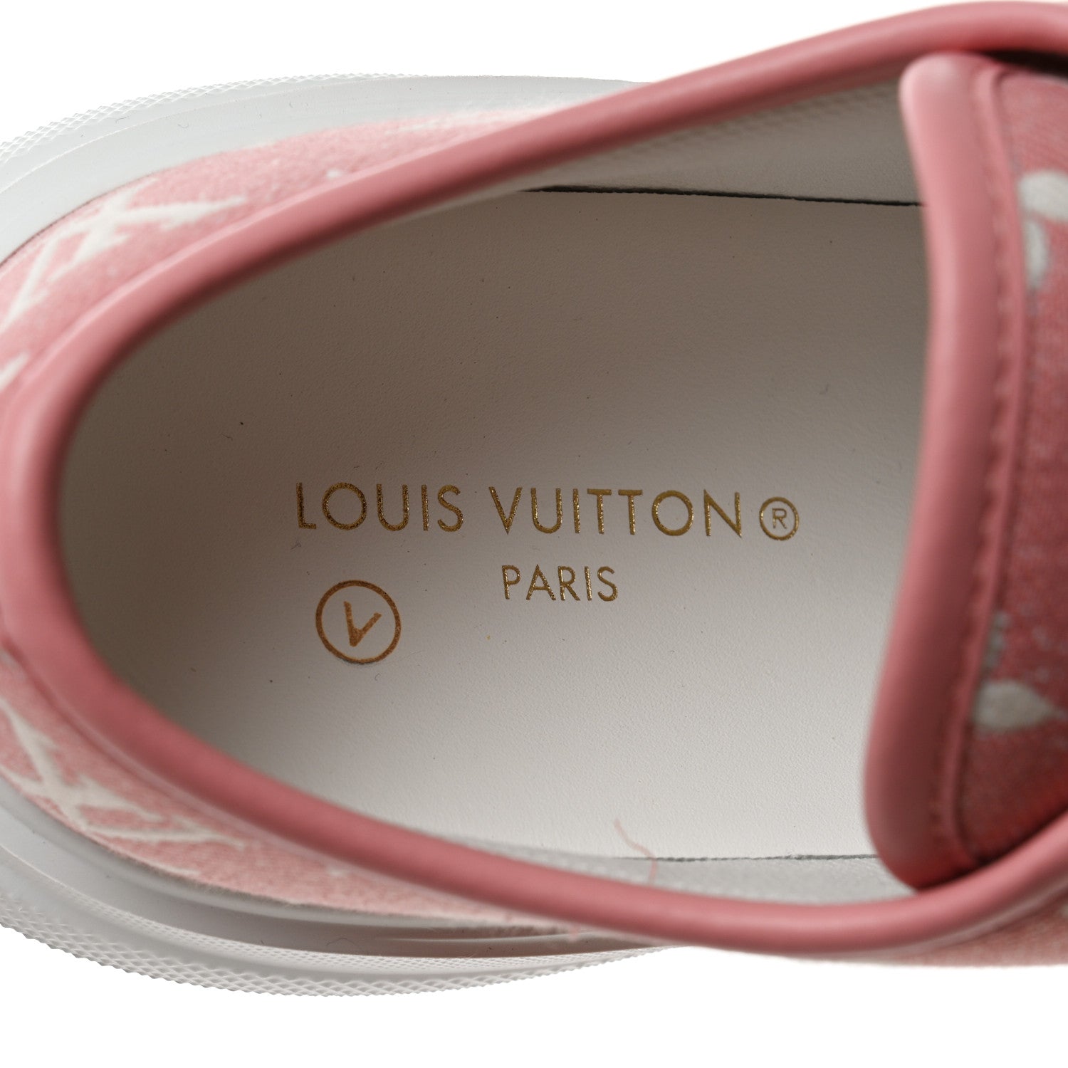 Louis Vuitton Denim Monogram Squad Sneakers 37.5 Pink 7 of 9