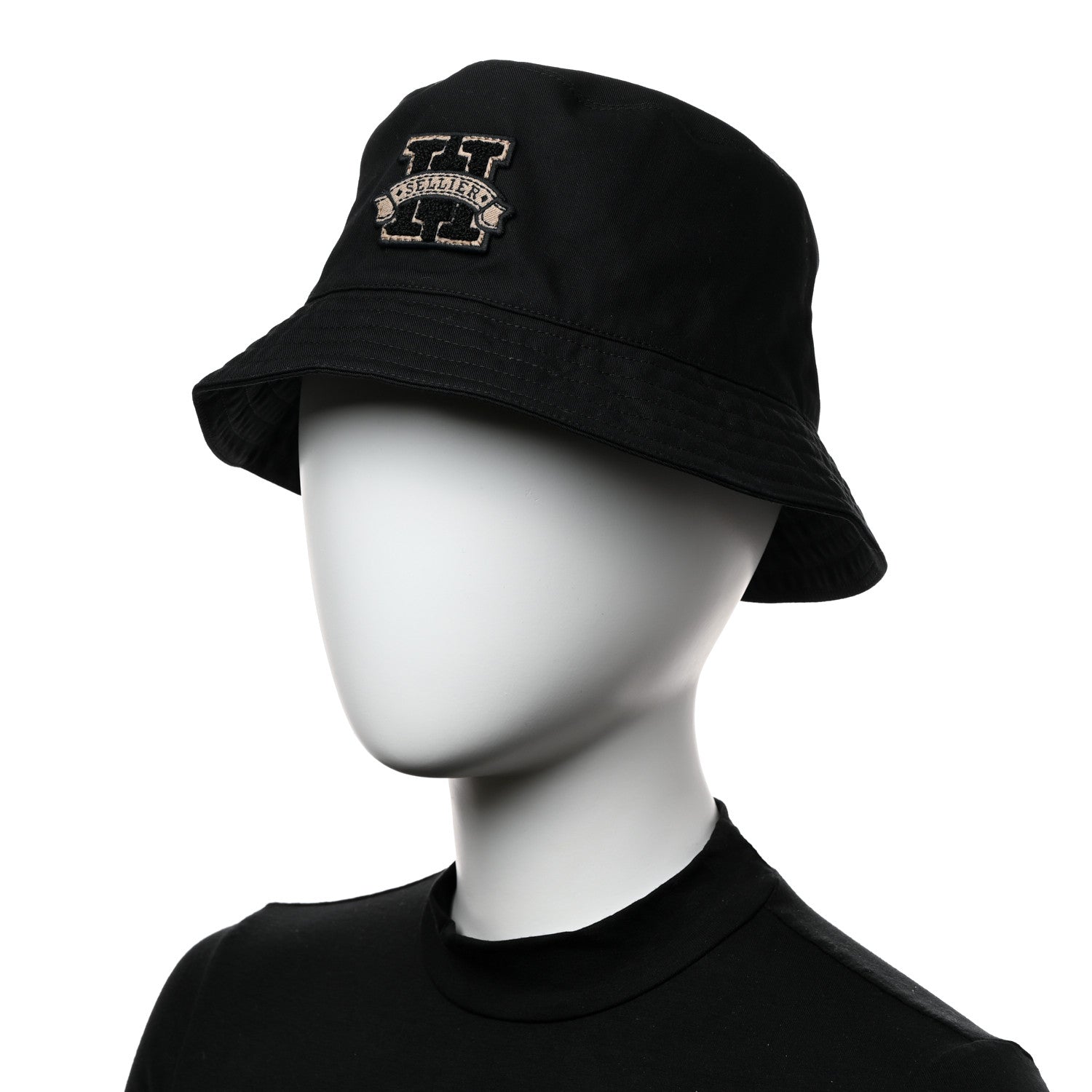 Hermes Cotton Harper H Sellier Bucket Hat 58 Black 2 of 8