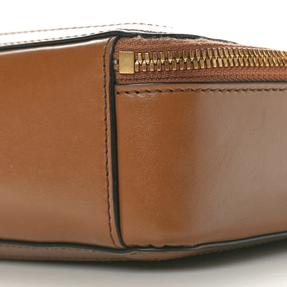 Versace Canvas Calfskin Allover Messenger Bag Beige Brown 9 of 10