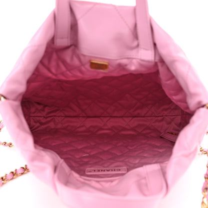Chanel Shiny Calfskin Quilted Chanel 22 Backpack Lilac 4 of 9