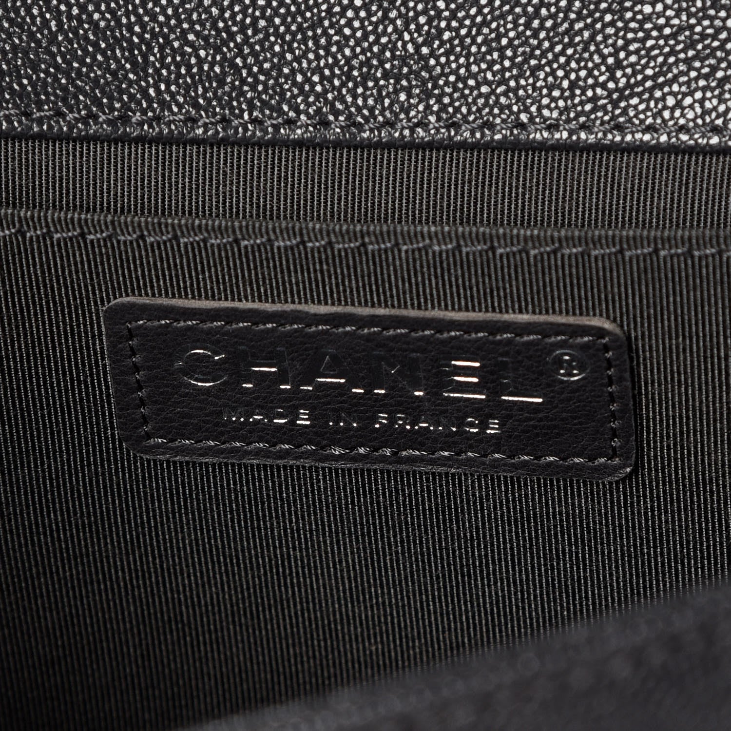 Chanel Caviar Quilted Medium Boy Flap Charcoal 8 of 9