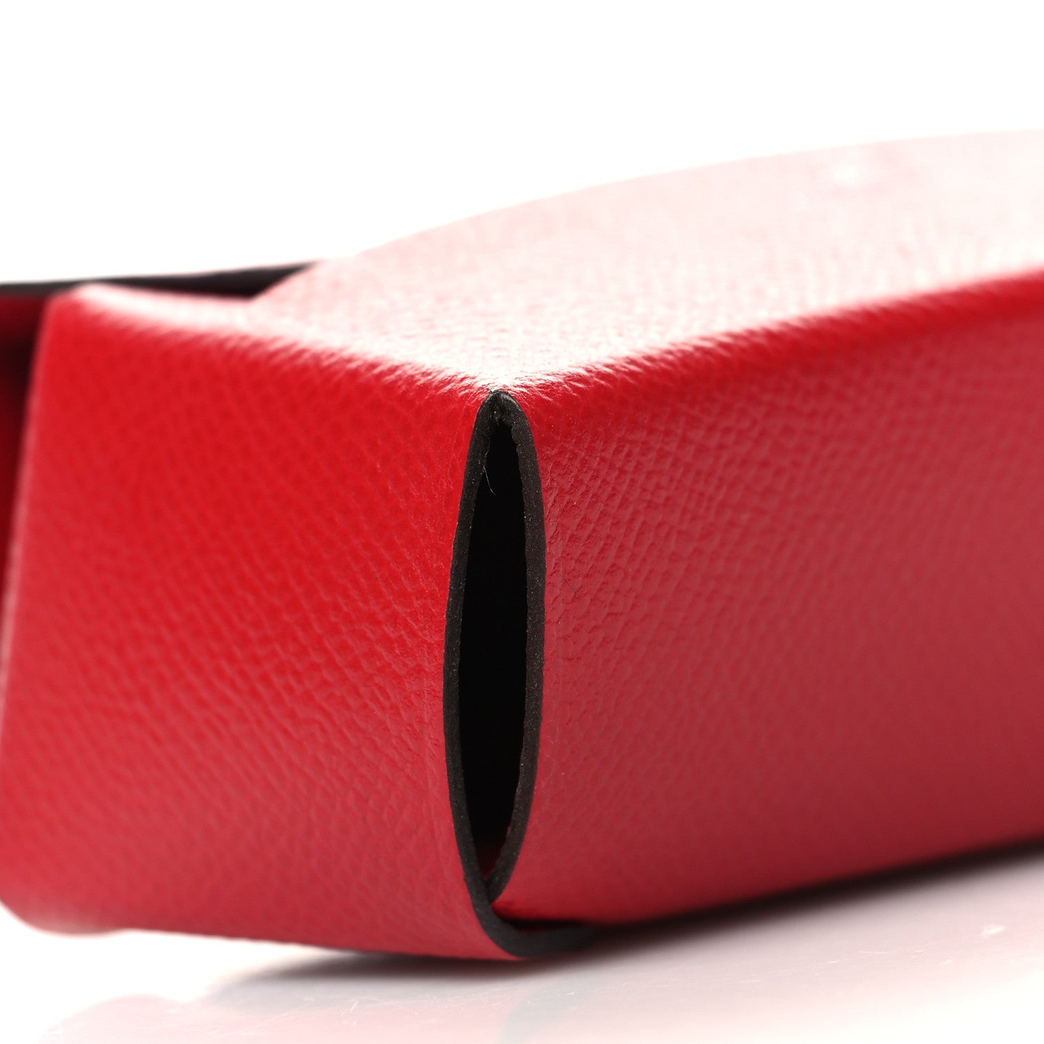 Hermes Grained Madame Calfskin Lipstick Case with Mirror Rouge Piment 9 of 10