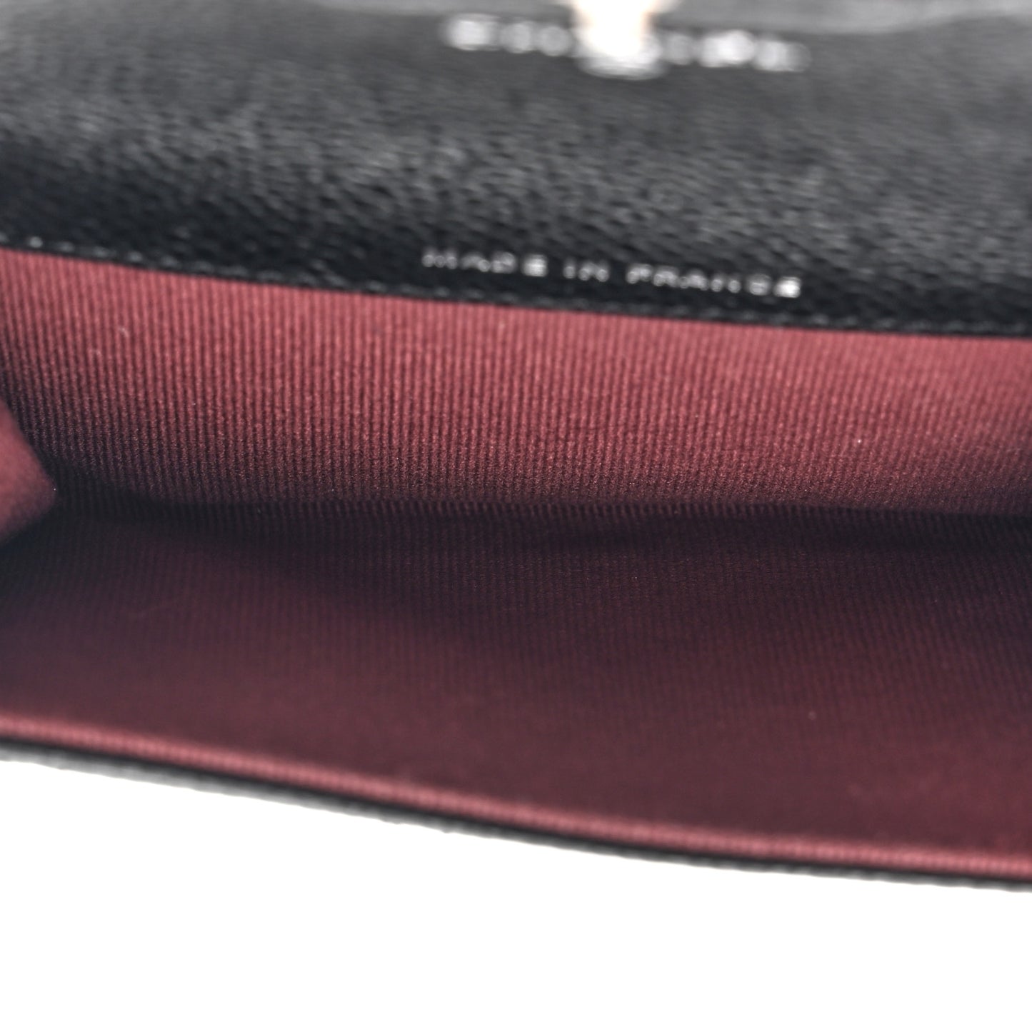 Caviar Quilted Flap Card Holder Wallet Black