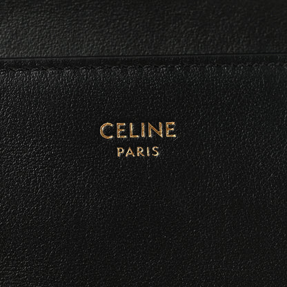 Celine Calfskin Compact Triomphe Wallet With Coin Purse Black 6 of 7