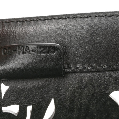 Christian Dior Calfskin Laser Cut Studded Medium Book Tote Black 7 of 10