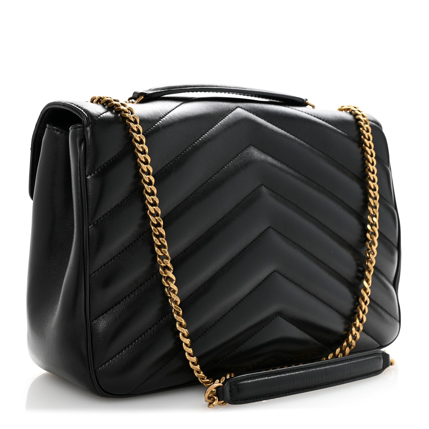 Saint Laurent Lambskin Quilted Monogram Large Loulou Black 4 of 15