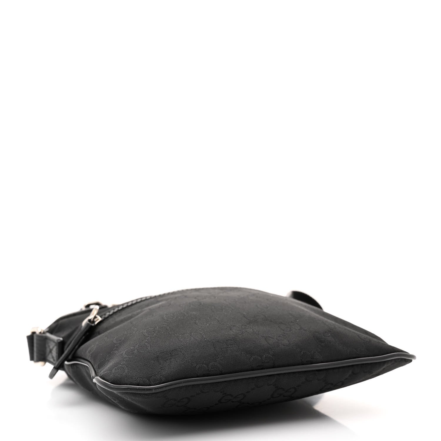 Gucci Nylon Monogram Mini Flat Messenger Bag Black 4 of 10