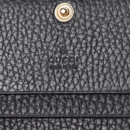 Gucci Pebbled Calfskin GG Marmont Card Case Black 6 of 8