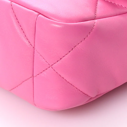 Chanel Lambskin Quilted Medium Chanel 19 Flap Neon Pink 10 of 11