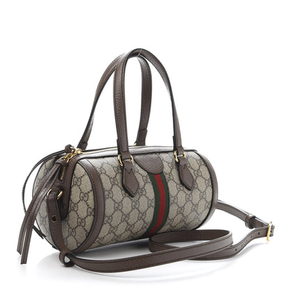 Gucci GG Supreme Monogram Web Small Ophidia Boston Bag Beige New Acero 3 of 13