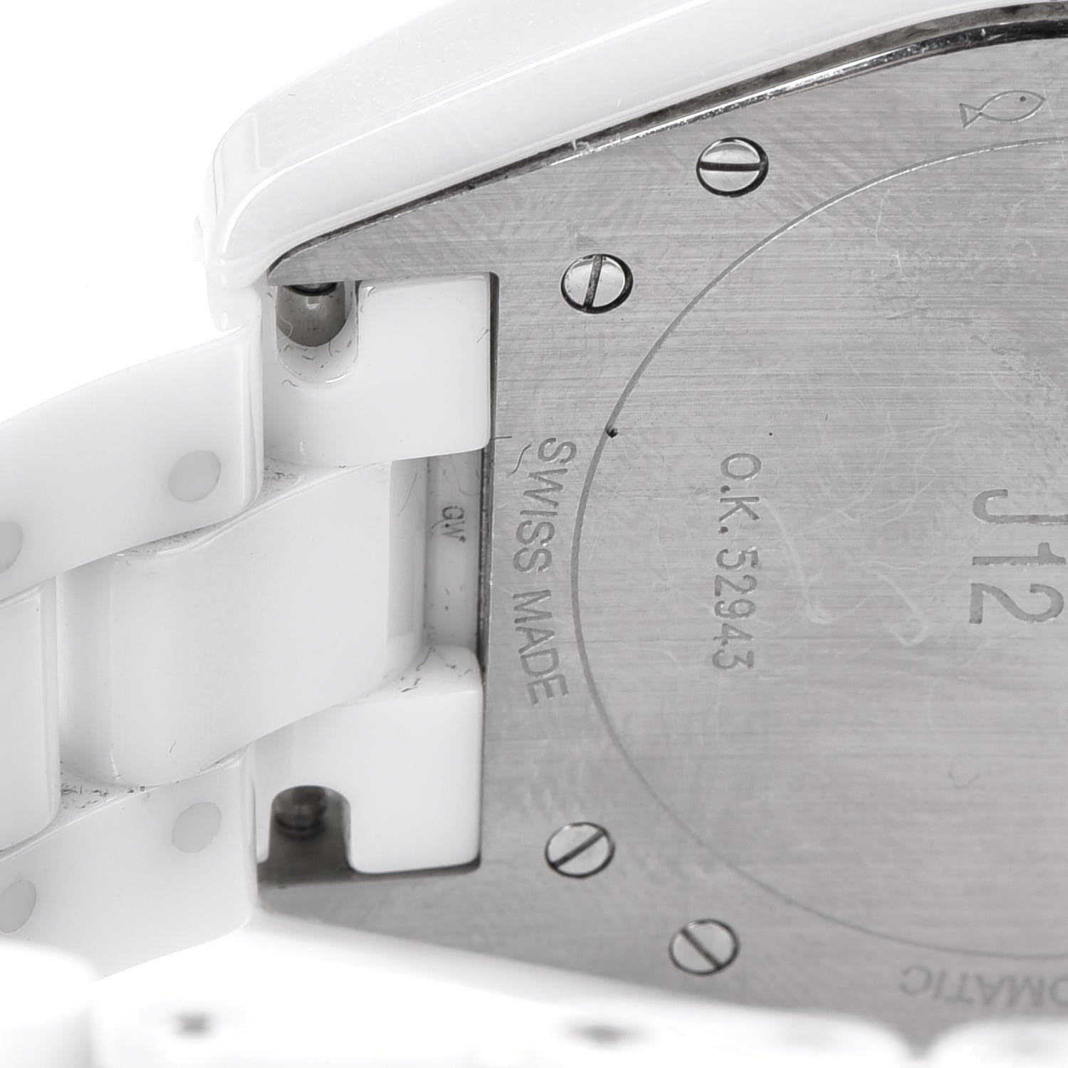 Chanel Stainless Steel Ceramic 38mm J12 Automatic Watch White 6 of 7