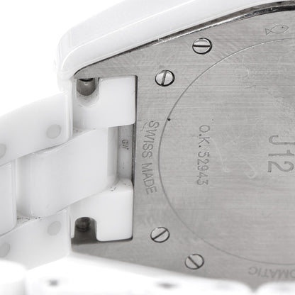 Chanel Stainless Steel Ceramic 38mm J12 Automatic Watch White 6 of 7
