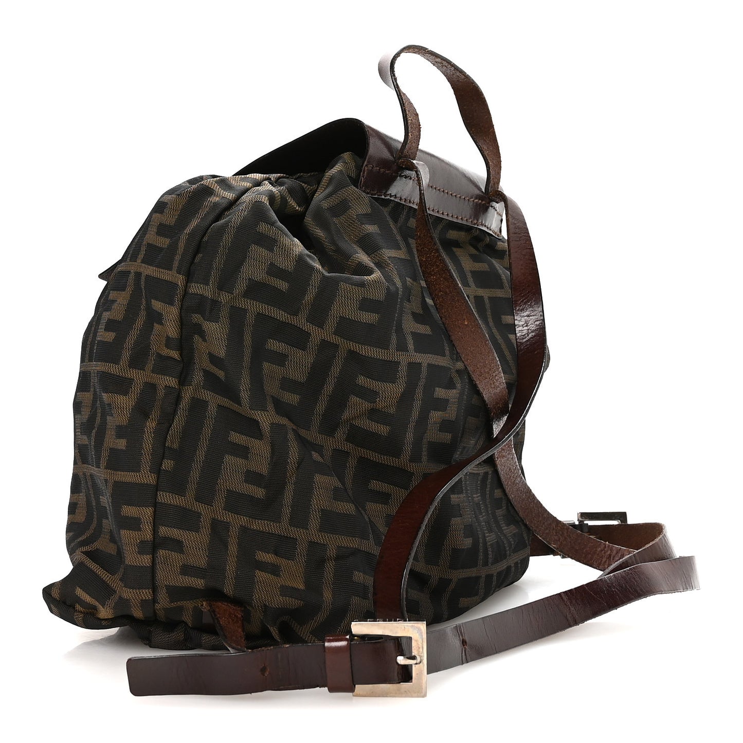 Zucca Drawstring Flap Backpack Tobacco