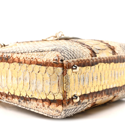Christian Dior Snakeskin Mini Lady Dior Beige Gold 8 of 9