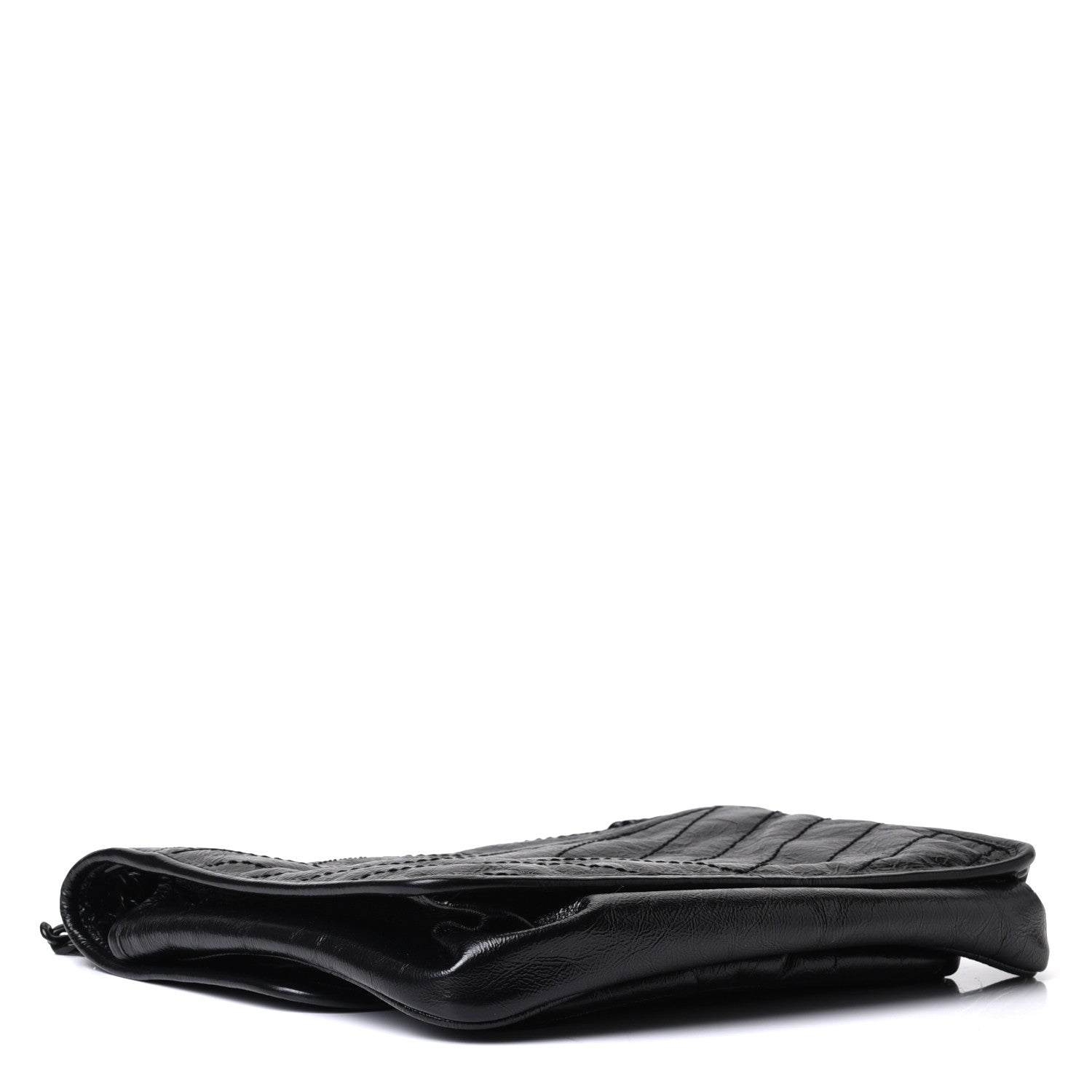 Saint Laurent Crinkled Calfskin Matelasse Monogram Medium Niki Chain Satchel Black 6 of 10